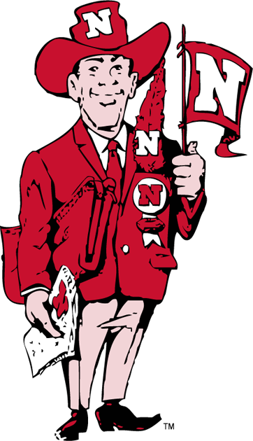 Nebraska Cornhuskers 1962-1973 Mascot Logo iron on transfers for fabric
